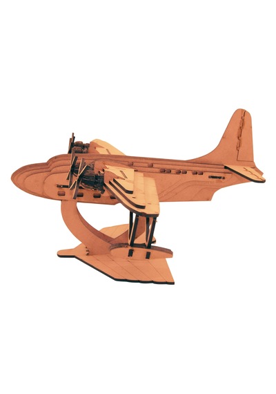 Vintage Hidroplan 3d Ahşap Maket 218 Parça Lazer Kesim Mdf Kolay Montaj Koleksiyonluk Uçak Maketi