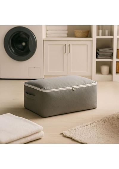Boy Bazaaltı Kalın Kumaş Hurç Kazak Yastık Çok Amaçlı Yatakaltı Düzenleme Hurcu Gri 64cmx45cmx20cm 4 Lü 6 Lı Diğer