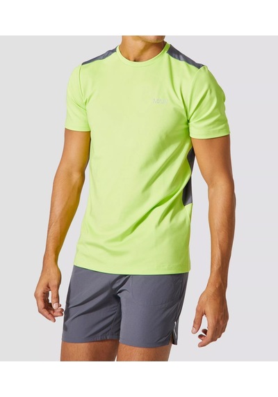 Nature The Brand Neon Yeşil Performans T-shirt Sırt Mesh Panel Detaylı SIYAH