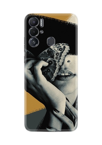 Tecno Pova Neo Kılıf Resimli Desenli Silikon Platinium Series Butterfly Girl 1837