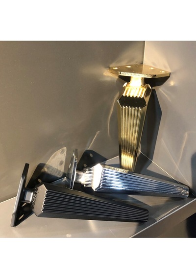 Tokyo Metal Ayak 16cm Krom Komidin Koltuk Puf Komidin Dolap Modern Tv Ünite Mobilya Ayağı Gümüş Krom