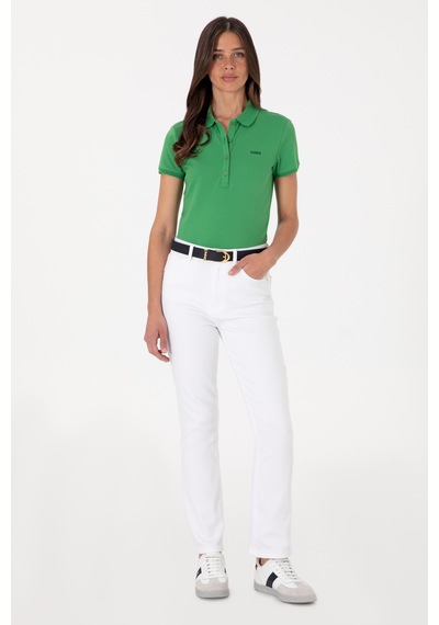 U.S. Polo Assn. Kadın Açık Yeşil Basic Polo Yaka Tişört 50305764-VR092 U.S. Polo Assn. Kadın Açık Yeşil Basic Polo Yaka Tişört 50305764-VR092