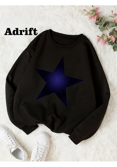 Startmore Adrift Yıldız Y2k Harajuka Style Sokak Trend Tasarım Harajuku/gotik Beyaz Siyah