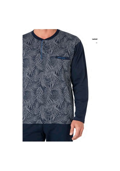 Pierre Cardin 6111 Erkek Uzun Kollu Yakası Düğmeli Pijama Takım-lacivert Lacivert