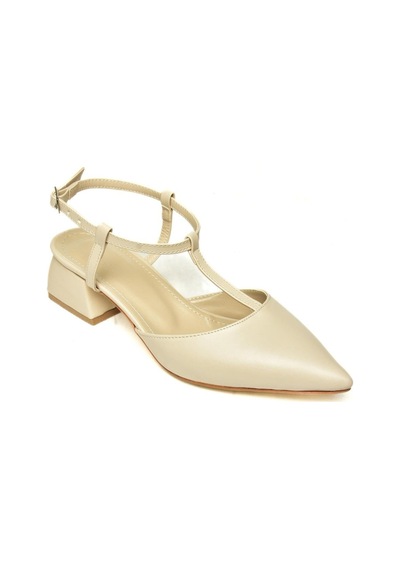 Fox Shoes U998243309 Ten Alçak Topuklu Kadın Ayakkabı Ten