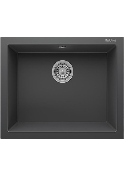 Real Stone K012 Antrasit Mutfak Evyesi + Abant Antrasit Arıtmalı Mutfak Bataryası Antrasit