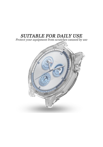 Huawei Watch Gt 6 Pro 46mm Silikon Parlak Renkli Ekran Koruyuculu Kasa Koruyucu 42mm Değildir
