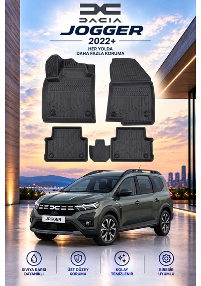 Dacia Jogger 2022+ Aracınıza Özel Üretim Havuzlu Paspas Takımı A+ -mod-