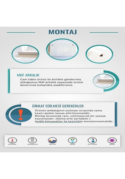 Decorita Cam Ocak Arkası Koruyucu Galaksi Desen Renkli 49.5 CM x 76 CM