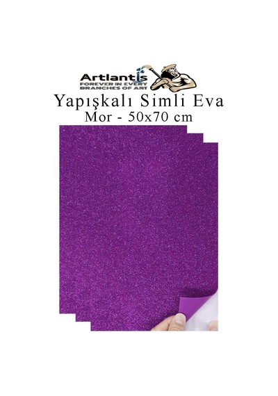Artlantis Mor Yapışkanlı Simli Eva 50x70 Cm 3 Adet