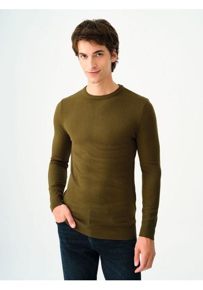 LOFT Regular Fit Erkek Kazak Lf2030179 Q1.v1 Haki