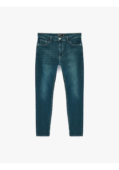 Koton Slim Fit Brad Yeşil Erkek Jean Pantolon 7wam40085nd