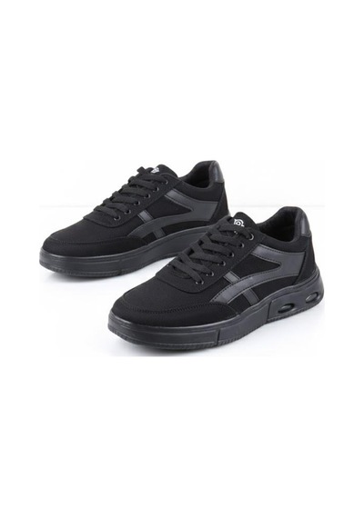 Fort 2308 Dks Keten Rahat Hafif Sneaker Erkek Ayakkabı Siyah