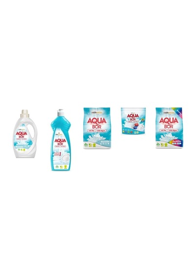 Aquabor Doğal Mineralli Sıvı Beyaz + Elde Bulaşık + 4 Kg Beyaz + Tablet + 4 Kg Renkliler 5 Li Set 92769746