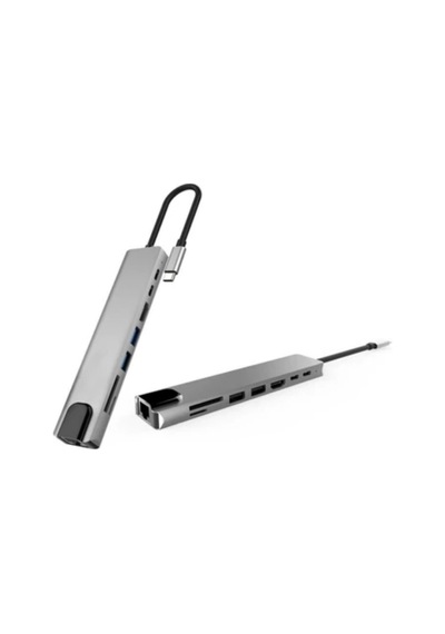 Usb C Çoklu Port Adaptör Hdmı Usb Ethernet Sd Kart Hub Mh-hs0935-8090
