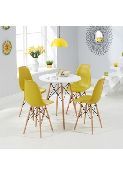 Riolight Modern 1 Sari Içi Beyaz Yemek Masasi Üzeri Tekli Metal S