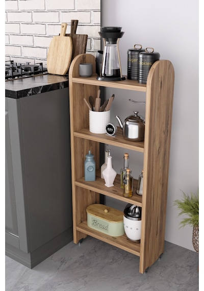 Alpaevmobilya Ahşap Oval 4 Raflı Açık Mutfak Dolabı Çok Amaçlı Organizer Raf Kahve Köşesi Standı Ve Ünitesi Atlantik Çam Alpaevmobilya Ahşap Oval 4 Raflı Açık Mutfak Dolabı Çok Amaçlı Organizer Raf Kahve Köşesi Standı Ve Ünitesi Atlantik Çam