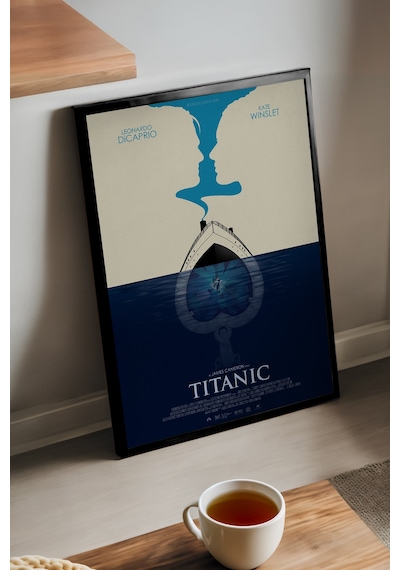 Titanic Siyah Ahşap Çerçeveli Poster, Film Duvar Tablosu