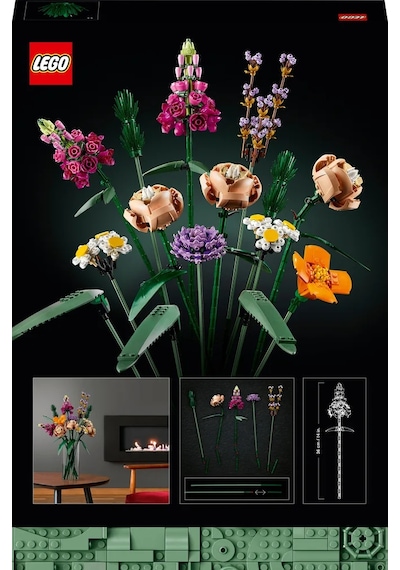 LEGO® Botanicals Çiçek Buketi 10280 – Yetiskinler için Gül, Aslanagzi ve Papatya Içeren Yapay Çiçek Modeli Yapim Seti (756 Parça)