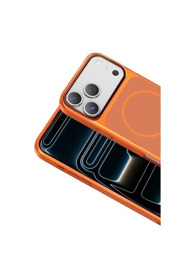 Apple Uyumlu iPhone 17 Pro Max Rush Magsafe Kapak - Turuncu