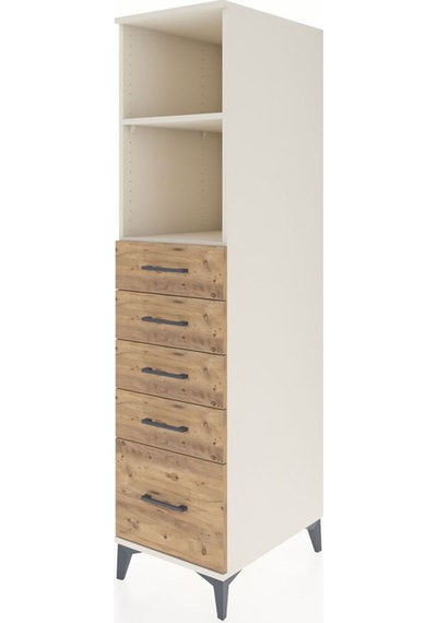 Kronos Dolap 2 Raflı 5 Çekmeceli 44x59x182 Aytaşı-çam Aytaşı