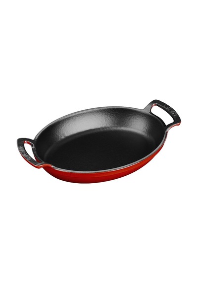 Lava Metal Oval Kuplu Döküm Tava 23x17, Kırmızı Diğer