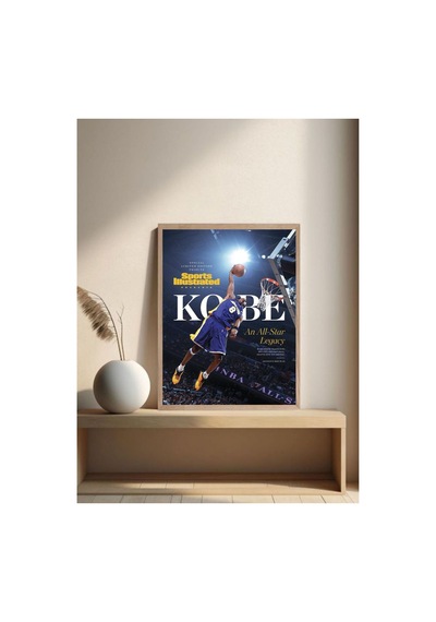 Poster Kobe Bryant Ahşap Çerçeveli Basketbol Tablo Çok Renkli - 869082953 Çok Renkli