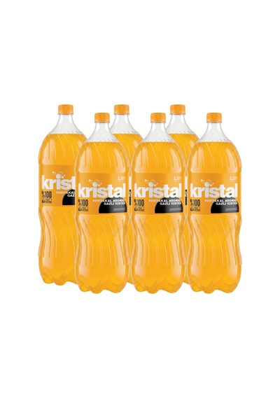 Kristal Portakal Aromalı Şekersiz Gazlı İçecek 2.5 L 6'lı