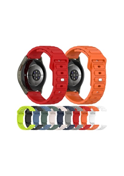 22mm Silikon Akıllı Saat Kordon - Strap Kayış Çok Renkli
