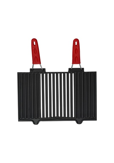 Lava Döküm Mangal Izgarası 40X25 Cm Silikon Kulplu N11.434