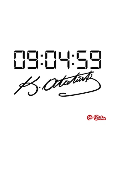 Mustafa Kemal Atatürk Sticker Oto Cam Sticker (470028169)