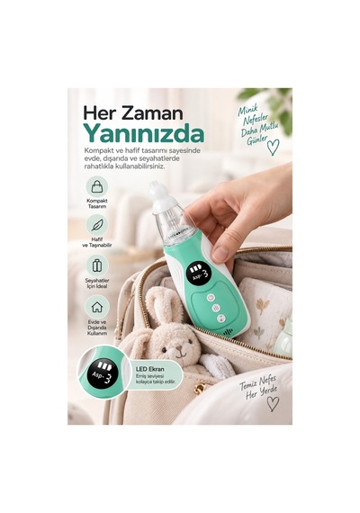 Robeve Auhma Elektrikli Bebek Burun Aspiratörü 3 Kademeli Burun Temizleme Cihazı, 3 Gıda Sınıfı Silikon Başlıklı, Rahatlatıcı Müzik Destekli, Sökülebilir Kolay Temizlenebilir Şarjlı Nazal Aspiratör Robeve Auhma Elektrikli Bebek Burun Aspiratörü 3 Kademeli Burun Temizleme Cihazı, 3 Gıda Sınıfı Silikon Başlıklı, Rahatlatıcı Müzik Destekli, Sökülebilir Kolay Temizlenebilir Şarjlı Nazal Aspiratör