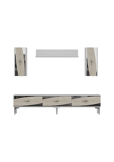 Tvr1813bts Elips Tv Ünitesi Takımı Beyaz-traverten-sılver 180cm Beyaz - Traverten - Gümüş Tvr1813bts Elips Tv Ünitesi Takımı Beyaz-traverten-sılver 180cm Beyaz - Traverten - Gümüş