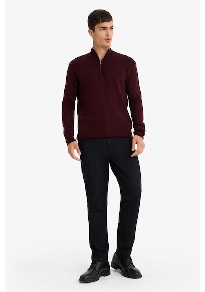 Defacto Standart Fit Normal Kesim Dik Yaka Yarım Fermuarlı Basic Düz Triko Kazak A5184AX24AU Bordo Defacto Standart Fit Normal Kesim Dik Yaka Yarım Fermuarlı Basic Düz Triko Kazak A5184AX24AU Bordo