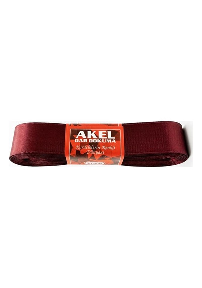 Akel Dar Dokuma Bordo Saten Kurdele - 3 Cm. X 10 Metre - 5 Adet Tüm Yaşlar