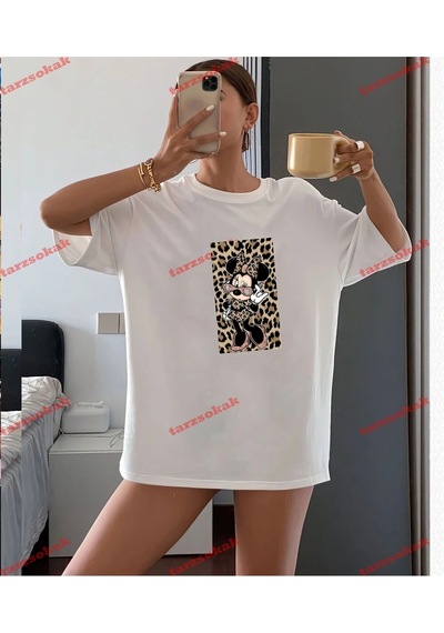 Startmore Leopar Desenli Mcky Beyaz