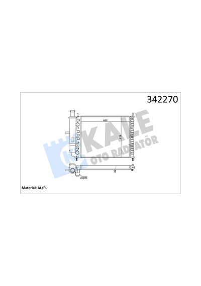 Kale 342270 Fiat Brava Bravo Marea 1.4 1.6 Motor Su Radyatörü