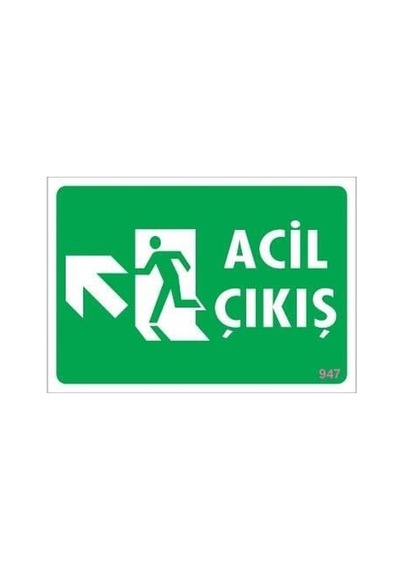 Acil Çıkış Uyarı Levhasi 25X35 Kod: 947