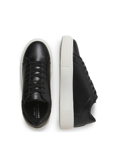 Jack & Jones Jfwaspıre Erkek Günlük Sneaker Ayakkabı Pu Deri, Cupsole Taban Noos Siyah