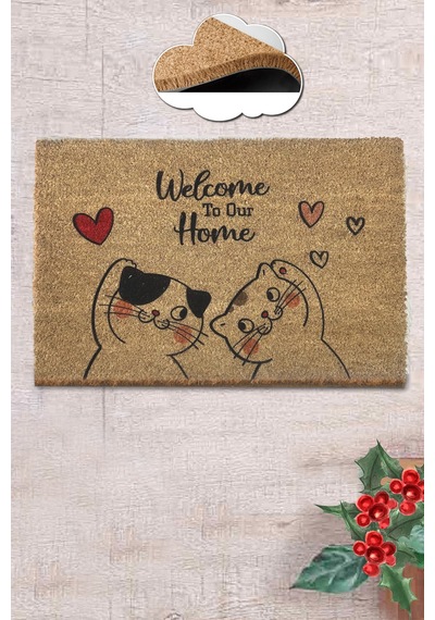 Coco Burrow 40 X 60 Cm Kıl Paspas , İç Ve Dış Kapı Paspası Kahverengi