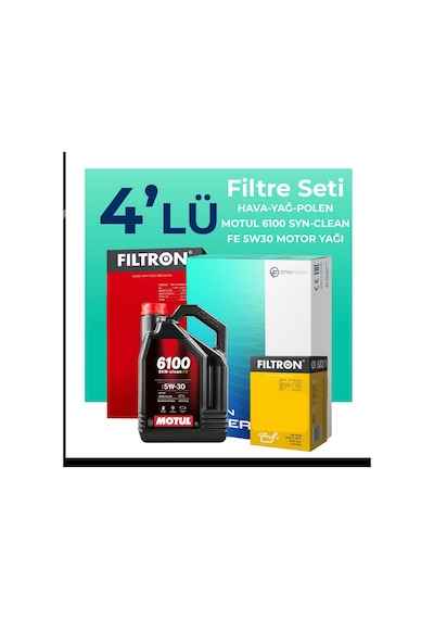 Filtron Toyota Avensis 1.6 Benzin Filtre Bakım Seti Motul Motor Yağlı (2009-2018) 4 Lü