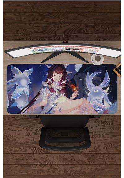 Columbina Damselette Genshin Impact Anime Oyuncu V2 - 90x40 Xxl Gaming Mouse Pad Fare Altlığı