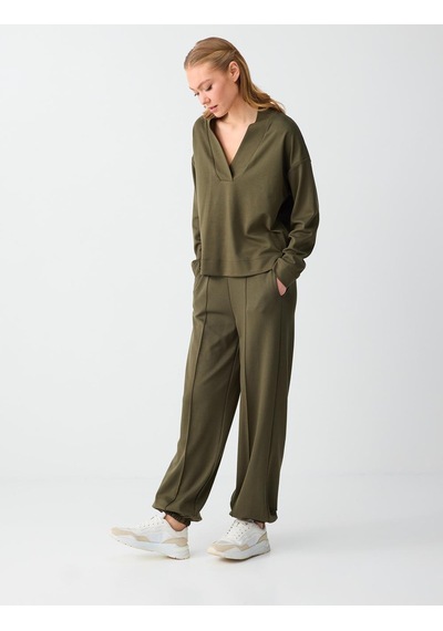 Jimmy Key Haki Normal Bel Lastikli Paça Uzun Modal Jogger Pantolon 6sw115629312