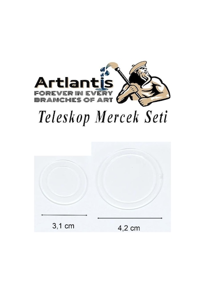 Teleskop Mercek Seti 1 Paket Okullar İçin Teleskop Yapımı İçin Plastik Mercek Basit Deney