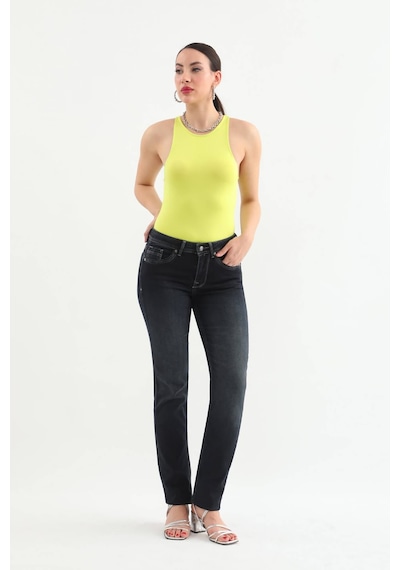 Banny Jeans Kadın Likralı Straight Jean Pantolon Lacivert 001 Lacivert 32
