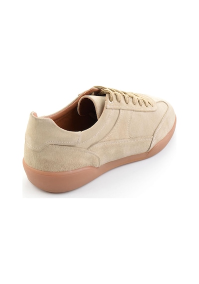 Bej Hakiki Deri Erkek Sneaker E01396002402 Bej