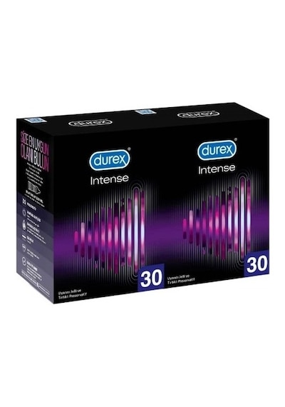 Durex Intense Uyarıcı Jelli ve Tırtıklı Prezervatif 2 x 30'lu
