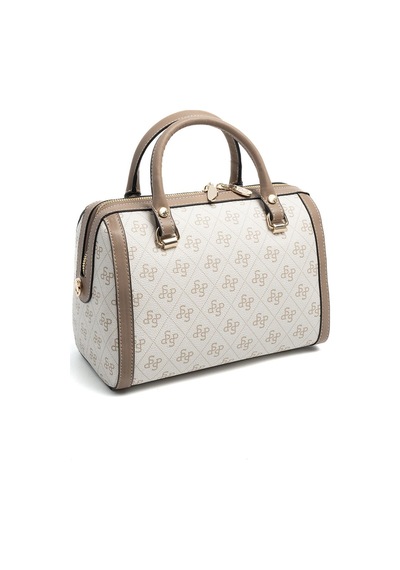 Silver Polo Sp1091 Kadın El Çantası Monogram Bej-latte