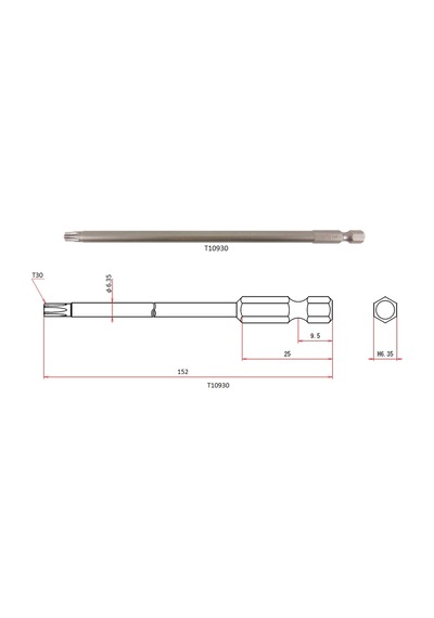 vessel 446527 T30x150 MM Torx Bits Uç