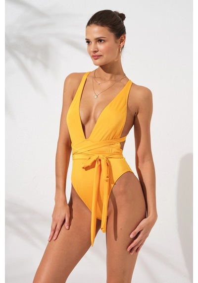 Pierre Cardin Kadın Camila Belden Çapraz Bağlamalı Sarı Mayokini 2c3t1n6o04